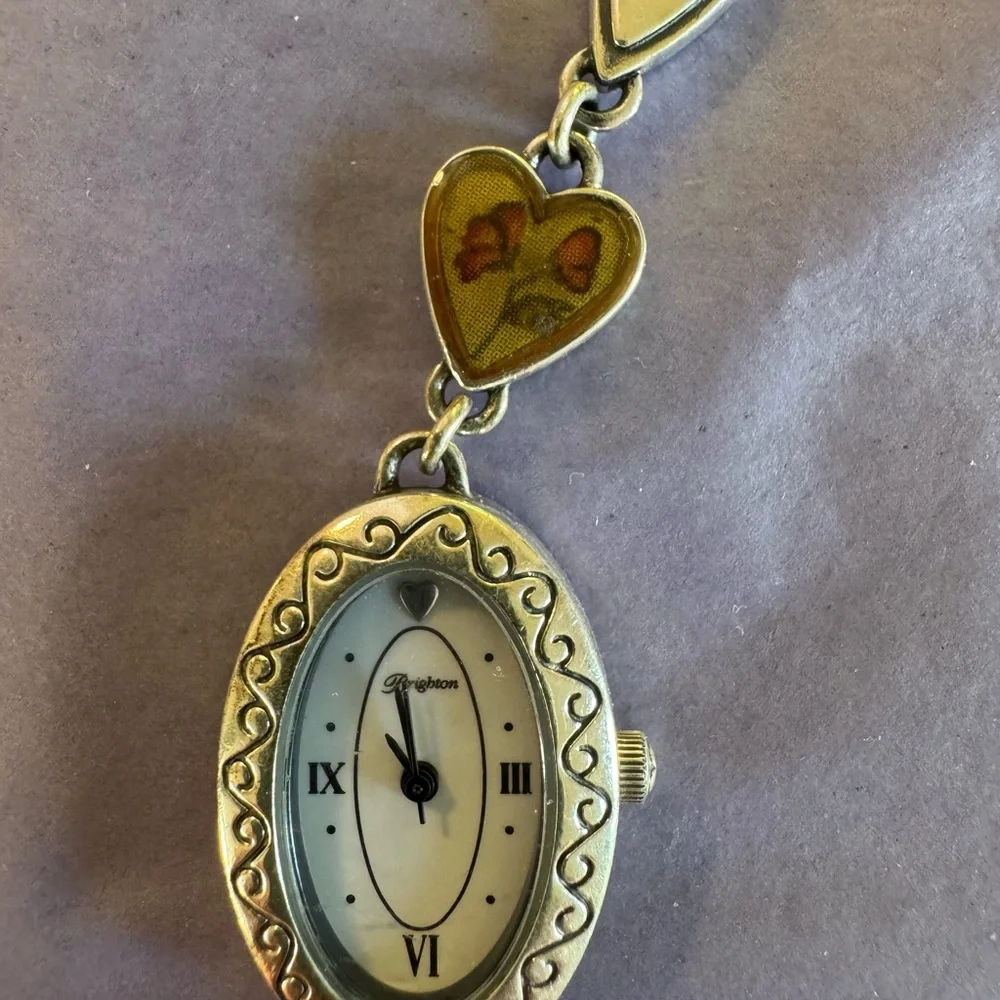 Silver Heart Charm Watch Bracelet with Hearts WITH Matching Bracelet